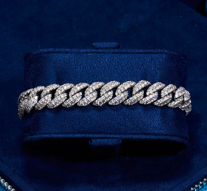 8MM Moissanite Cuban Link Bracelet
